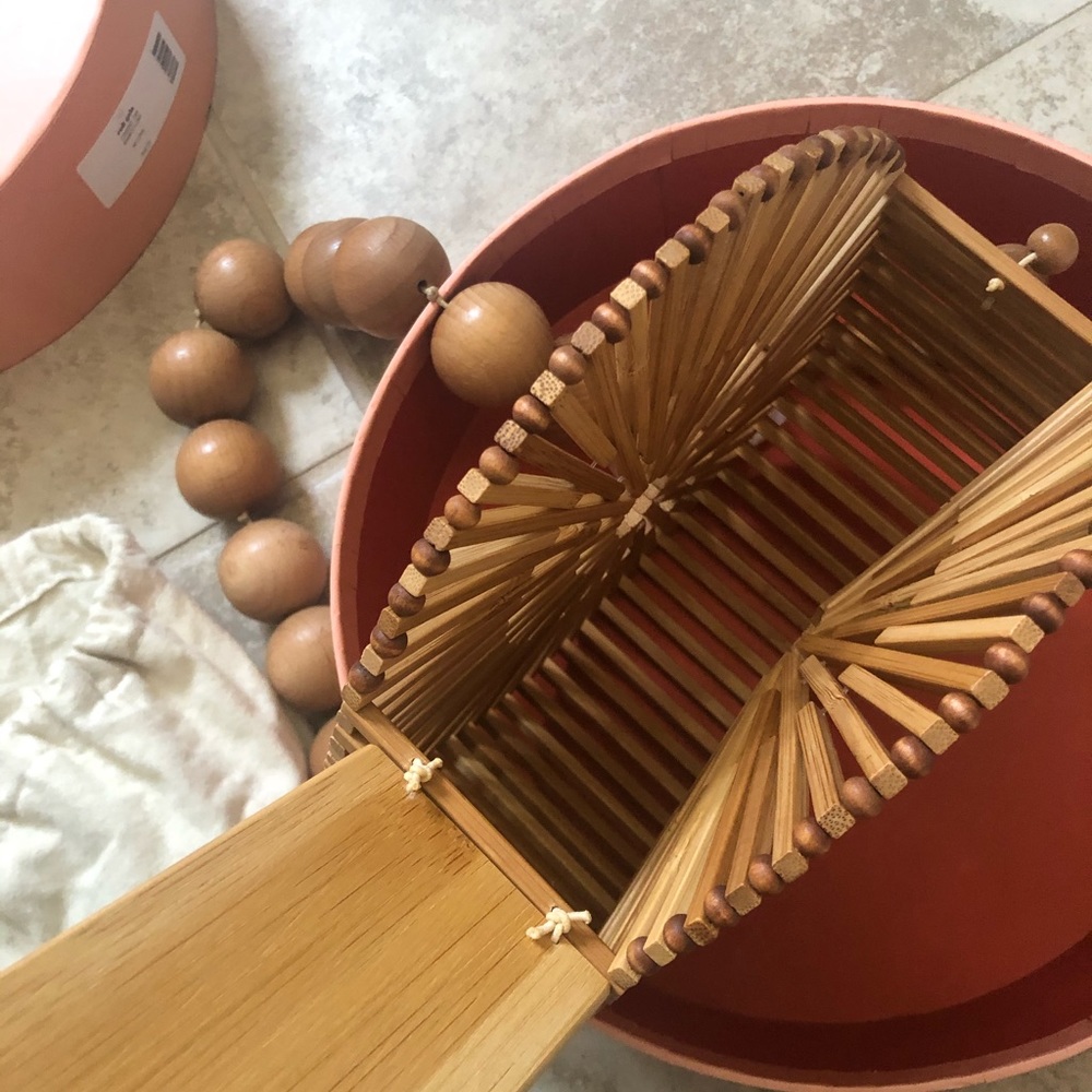 cult gaia Round Wooden Bead Shoulder Bag in Brown - Picture 8 of 14